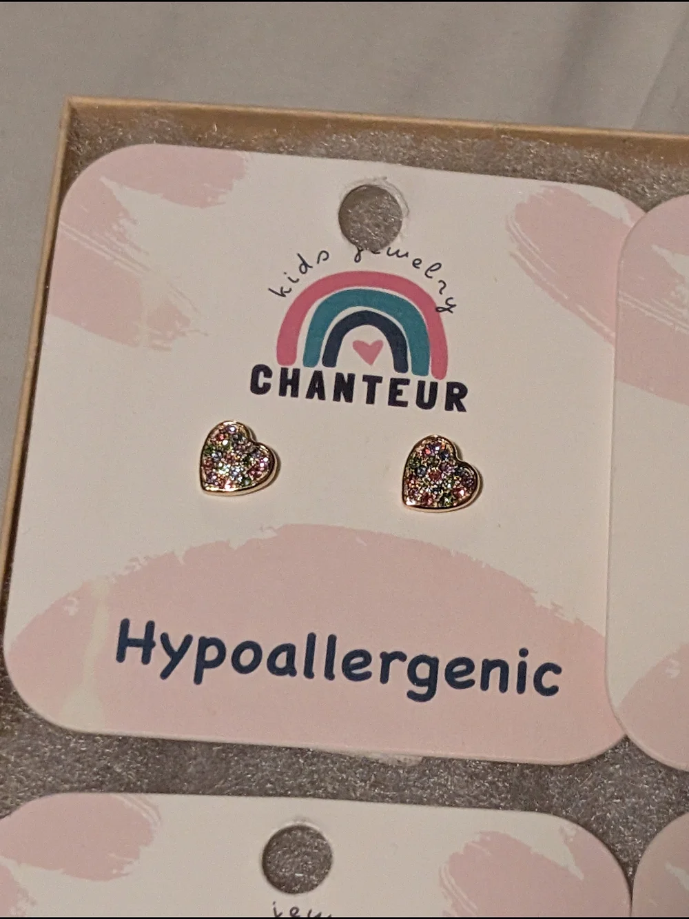 4 set Of Chanteur Hypoallergenic Kids Stud Earrings
